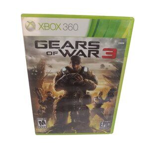 Microsoft Xbox 360 Gears Of War 3 Video Game And Slip 2011 M For Mature